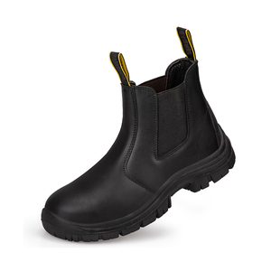 Stivali da Lavoro in Pelle Jessubond per Uomo con Punta in Acciaio Impermeabile Morbidi e Antiscivolo Primavera Estate - Product Image 2