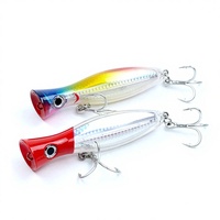 Señuelos de Pesca de Agua Salada ABS de 13 cm y 43 g, Señuelos Artificiales Flotantes para Pesca de Atún GT, Kit de Señuelos Suaves para Pesca en Barco en el Océano, Pesca de Marlín