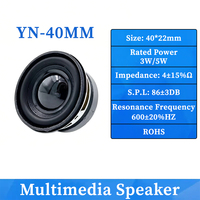 Haut-parleur large bande magnétique en PU de 1,5 pouce (40*22MM) 4 Ohm 3W, personnalisable en usine, conforme ROHS, pour enceinte Bluetooth