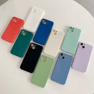 16 colors available plain silicone rubber case for iphone 11 12 pro xr xs 7 8, for iphone 13 pro max phone case silicone