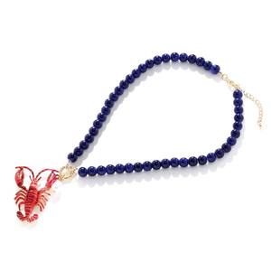 Best Lady Summer Beach Ocean Style Red <strong>Crab</strong> Pendant Necklace Bold Hip Hop Party <strong>Jewelry</strong> for Women Beaded Chokers Beach - Product Image 3