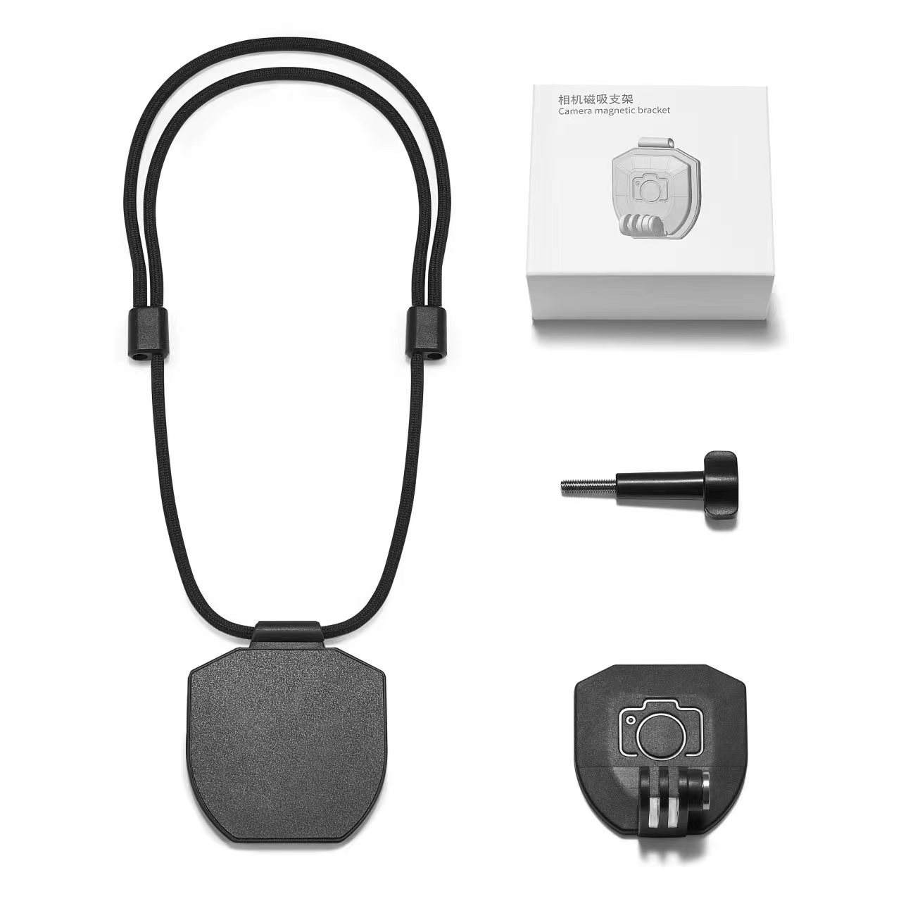 HONGDAK New Creative Magnetic Neck Hanging Bracket Sports Camera First Perspective for DJI Action 5Pro/4/3 Action Camera Bracket