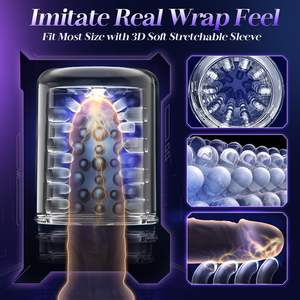 Elektrischer Masturbator für Männer, Pocket Pussy Stroker mit Griff, Vakuum-Saugfunktion, Stoß- und Rotationsfunktion, Penisvergrößerer - Product Image 4