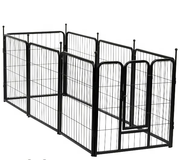 Usine directe haute qualité portable métal grande clôture intérieure extérieure pour chien clôture de jeu et clôture en métal pour chien de sport