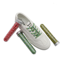 Lacets ronds en polyester OEM de 4,5 mm, bicolores, motif E-Type, longueur personnalisée, pour baskets décontractées, chaussures de papa, bottes de randonnée, vente en gros