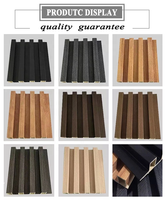 Panneaux muraux en PVC WPC imitation bois, modernes, imperméables et ignifuges, avec un design incurvé pour la décoration intérieure des foyers