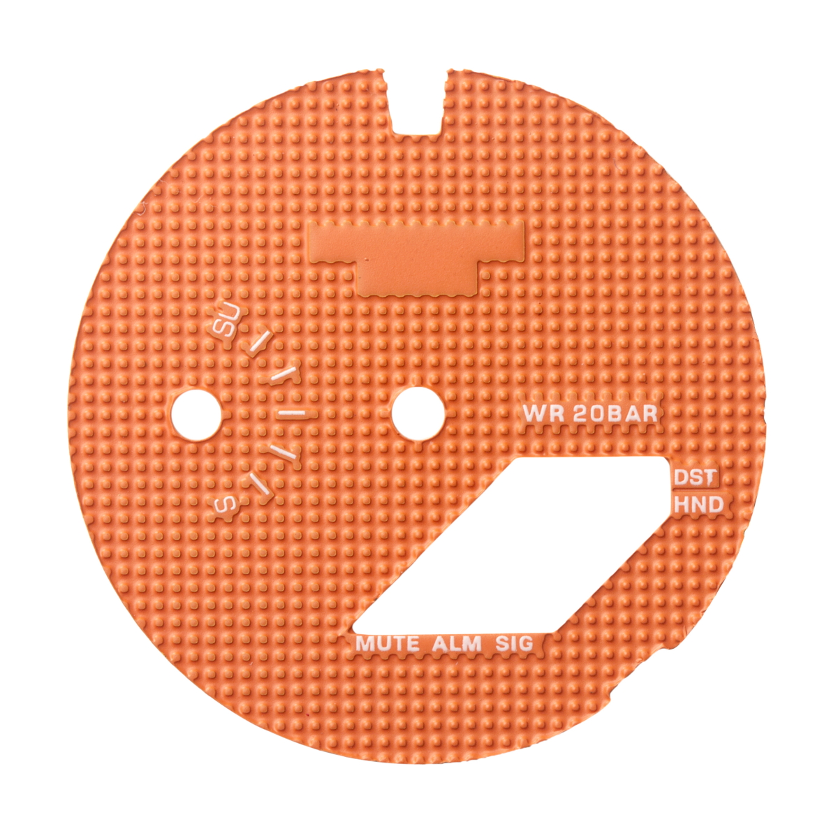 Cadran orange gaufré