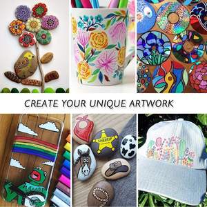 قطع غيار طلاء الأكريليك ماركة (Flycoolor) من صانعي المعدات الأصلية 70 لونًا خاليًا من مادة الكيتونية دائمة خالية من البنزين غير سام أقلام رسم فنية من الأكريليك للمعادن والقماش - Product Image 6