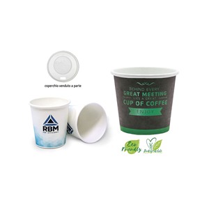 Bicchiere di Carta RBM PLA 4 Oz per Espresso, Ecologico e Biodegradabile - Product Image 1