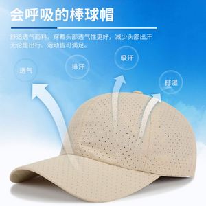 Customized Curved Brim Baseball Caps Sporty Solid Color Breathable Mesh <b>Net</b> Quick Dry Dad Hats Embroidered Woven Patch Logo - Product Image 3