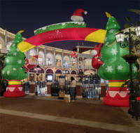 Arche gonflable de père noël de noël d'arbre de décoration de festival extérieur de prix usine