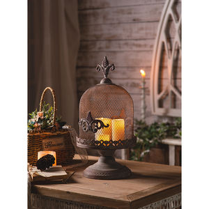 Yeni avrupa tarzı zanaat mumluk Metal dekor Mini kuş kafesi düğün şamdan - Product Image 4