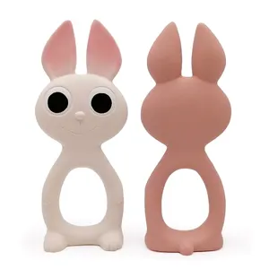 Rubber Big-eyed Bunny Baby Teether Made Of 100% Natural Rubber