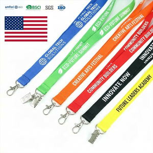 Factory Wholesale Polyester Lanyard Silk Screen Printing Lanyard With Free Attachment Custom Size & Color Logo For Promotions
