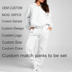 <span class=keywords><strong>Felpa</strong></span> <span class=keywords><strong>con</strong></span> Cappuccio Unisex Oversize <span class=keywords><strong>con</strong></span> <span class=keywords><strong>Zip</strong></span> e Logo Personalizzato, in Morbido Pile di Cotone e Poliestere, Vestibilità Ampia per Donna - Product Image 3