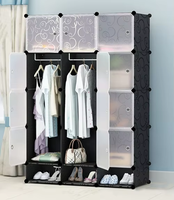 Armoire Simple en Plastique à Assembler, Armoire de Rangement Pliante, Mobilier de Rangement Simple et Élégant