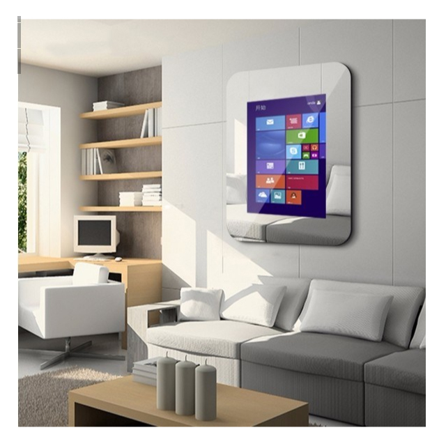 IP66 Waterproof Wall Mounted Lcd Advertising Player Smart Touch Magic Display Mirror Advertising