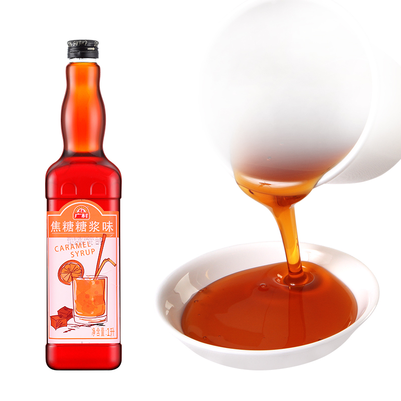 1 л, Guangcun, концентрированный сахарный сироп с карамельным ароматом для коктейлей, смузи, напитков и Пузырькового чая