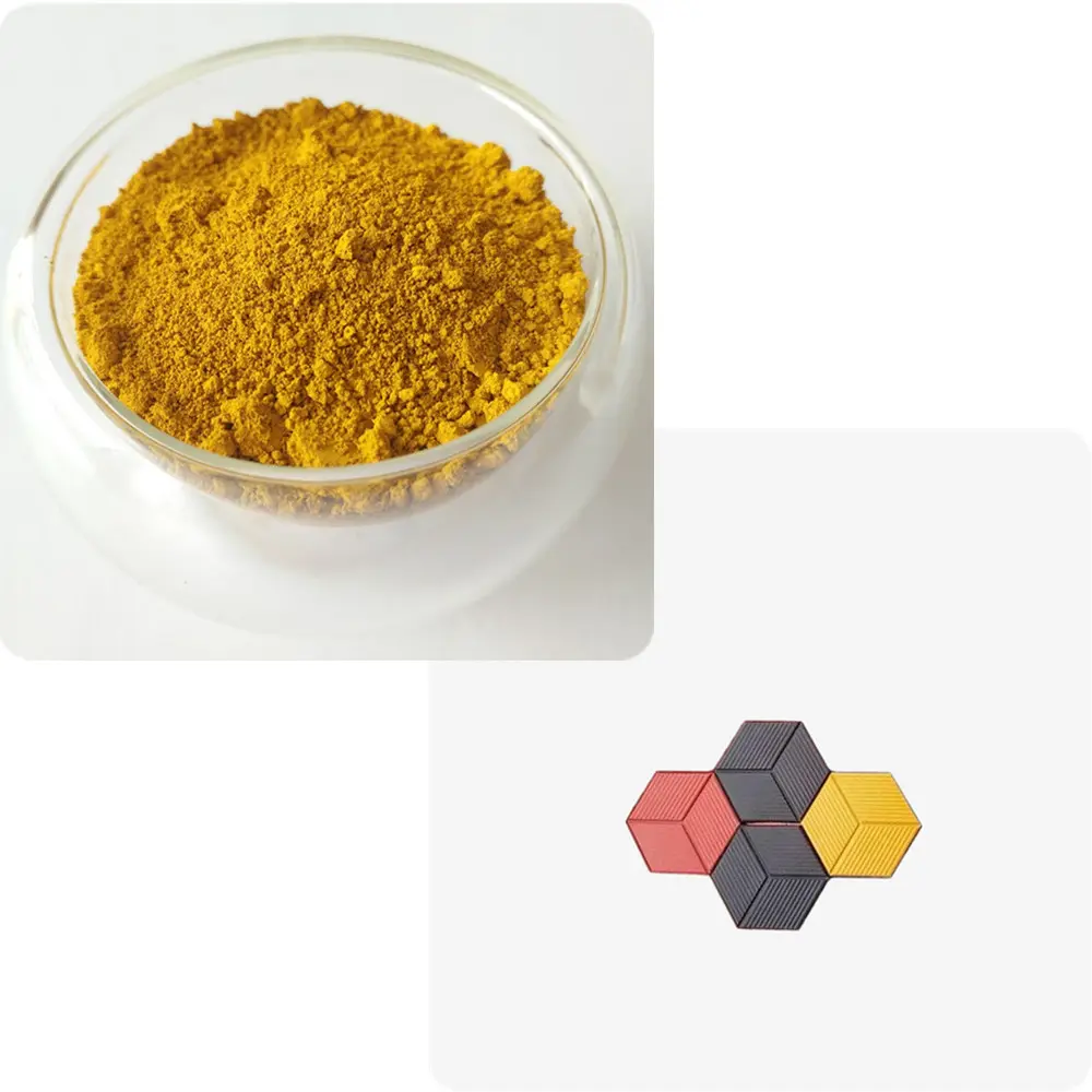 Pigmento amarillo 42, óxido de hierro amarillo 313 920 feooh pigmento para ladrillo
