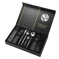 DINGYONG OEM/ODM 1101-1104 Ensemble de couverts en acier inoxydable 24 pièces, design moderne minimaliste de luxe, finition miroir, écoresponsable, pour la Chine