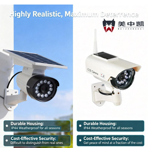 Outdoor Dummy <strong>Security</strong> <strong>Camera</strong> Waterproof/Weatherproof Bullet Design Night Vision Blinking Red Light Dummy Cable Theft Deterrent - Product Image 4