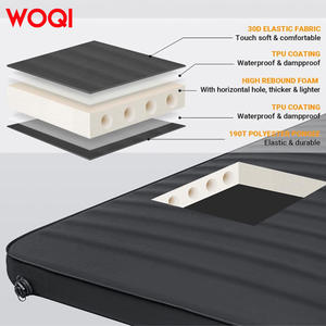 Colchón inflable portátil Woqi Air Sleeping Mat 198x76x7.5cm para viajes al aire libre, 1 persona, diseño minimalista negro - Product Image 2