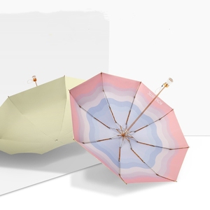 Paraguas Manual de 5 Pliegues, Personalizado, Doble Capa, Protección Solar UV y Contra la Lluvia, Moderno, Mini, Plegable, para Mujer - Product Image 6
