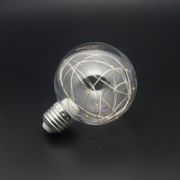 Guirlande lumineuse LED créative Stellight en plastique avec fil de cuivre, ampoule G80, culot E27, 12W, 20 LED, RGB, blanc chaud, 80mm, décorations