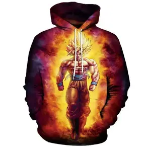 Free Shipping Custom All Over Printing Graphic Clothes Anime Cartoon Character 3d Hoody Sweatshirt