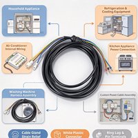Harness Kabel Daya Multi-inti Kustom Dengan Kabel Gland, Terminal & Konektor Multi-tipe untuk Peralatan Pendingin Refrigerasi
