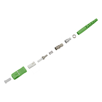 Cable de Conexión de Fibra Óptica SC APC Verde Monomodo Simplex de 3.0 mm para FTTH