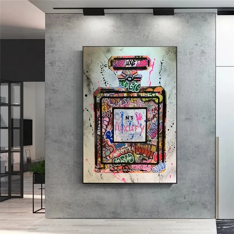 Graffiti Art Perfume Color Poster Canvas Painting Print Cuadros Wall Art Decoration Mural for Modern Home Living Room Decor