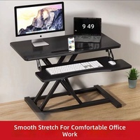 Bureau télescopique extensible avec structure métallique durable et grand plateau pour conférence et télétravail