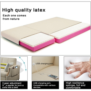 Canapé-<span class=keywords><strong>lit</strong></span> hybride orthopédique multifonctionnel Kino Chic avec couche de latex haute densité et support en acier - Product Image 5