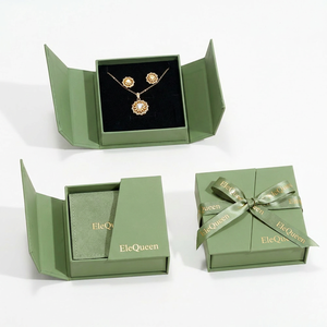 High-Grade Magnetic Flip Jewelry <b>Box</b> Luxury Cardboard <b>Gift</b> Packaging for Necklaces <b>Earrings</b> Bracelets with Custom Logo - Product Image 3