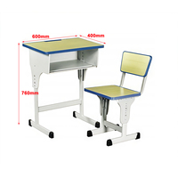 Nouvelle table et chaise d'école modernes populaires, mobilier scolaire, bureau et chaise individuels pour salle de classe