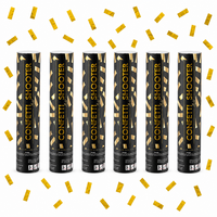 Canon à confettis biodégradables Namay, 6 pièces, tubes de 30 cm, pour anniversaires, mariages, baby showers et fêtes (personnalisation)