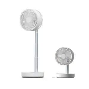 foldable small turbine leafless large floor 24v dc rechargeable table stand fan 18 inch for home with led light