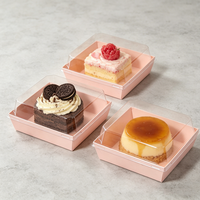 Boîte en carton avec couvercle transparent pour mariage, muffins, sushis, pâtisseries, cadeaux ou présentation alimentaire
