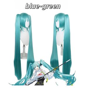 Peluca de <span class=keywords><strong>Cosplay</strong></span> para Fiesta, Peluca de <span class=keywords><strong>Miku</strong></span> <span class=keywords><strong>Hatsune</strong></span> de 120 cm, Ultra Larga, con Doble Cola de Caballo, Azul Verdoso, para Mujer - Product Image 2