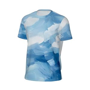 เสื้อยืดพิมพ์ลายสไตล์สตรีทสำหรับผู้ชายเสื้อยืดผ้าฝ้าย/เส้นใยไม้ไผ่250น้ำหนักมากพิมพ์ลายสกรีนผ้าไหมอัดตาข่ายยาวแบบกำหนดเองได้ - Product Image 6
