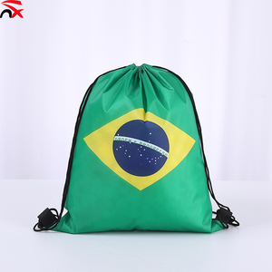Sac à cordon en polyester 210D imperméable 34 * 43 cm sur le thème du drapeau national, personnalisable pour la Coupe du Monde de football - Product Image 6