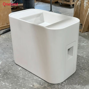 Lavabo de Baño Blanco Móvil de Superficie Sólida para Clínica Médica, Lavabo de Piedra Multifuncional Moderno para Hospital - Product Image 1