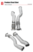 Tuyau d'échappement en acier inoxydable 304 pour BMW S58 XM3 XM4 F97 F98