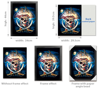 Vente en gros et Promotion personnalisée cadeau 30x40cm, crâne de Pirate à rabat image 3D à rabat affiche peinture murale Art décor