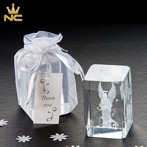 Economico Fermacarte in Cristallo K9 Inciso in 3D con Croce, Angelo, Rosa e Gesù Cristo, Personalizzabile, Regalo per Bomboniere Nuziali, Articolo Religioso - Product Image 5