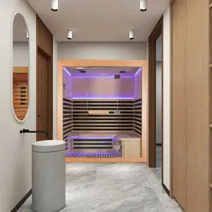 Dijual ruang Sauna inframerah desain Modern rumah Sauna ramping