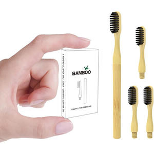 Çevre dostu doğal ahşap organik mikro Nano bambu kıl diş fırçası hassas diş etleri için ekstra yumuşak bambu diş fırçaları - Product Image 5