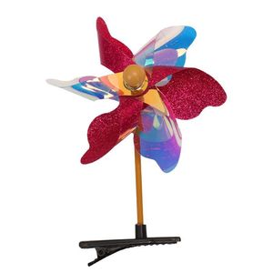 Pince à cheveux laser éolienne à six ou cinq feuilles, pailletée, pour enfants, unisexe, non toxique, accessoire de coiffure préscolaire - Product Image 4