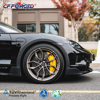 Nouvelles jantes forgées personnalisées à cinq branches 20-22 pouces 5x130 pour Taycan & Panamera Gris foncé brillant Concave Modulaire